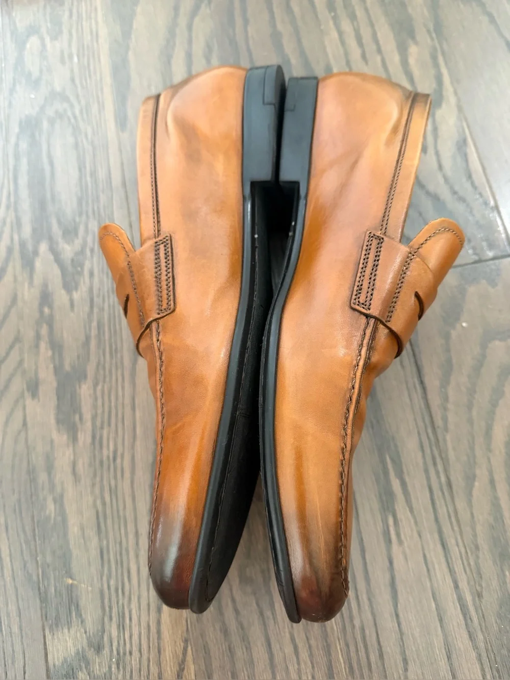 TO BOOT NEW YORK Adam Derrick Portofino Tabacco Leather Penny Loafer Size 11